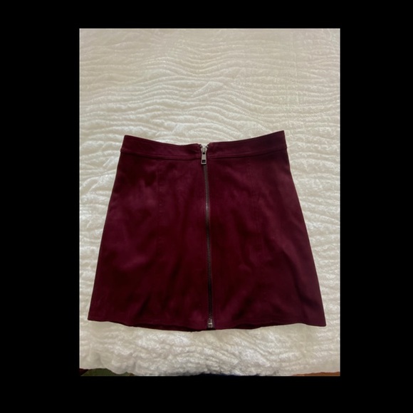 Forever 21 Dresses & Skirts - Burgundy suede skirt